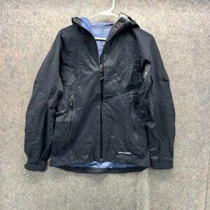 Patagonia Jacket Women XS Black Nylon Full Zip Hooded Latitude Waterproof Nylon